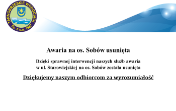 Awaria na os. Sobów usunięta